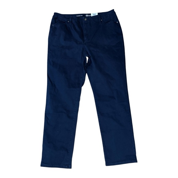 NWT Style & Co straight leg pants size 18 XXL blue plus size business casual - Picture 1 of 11